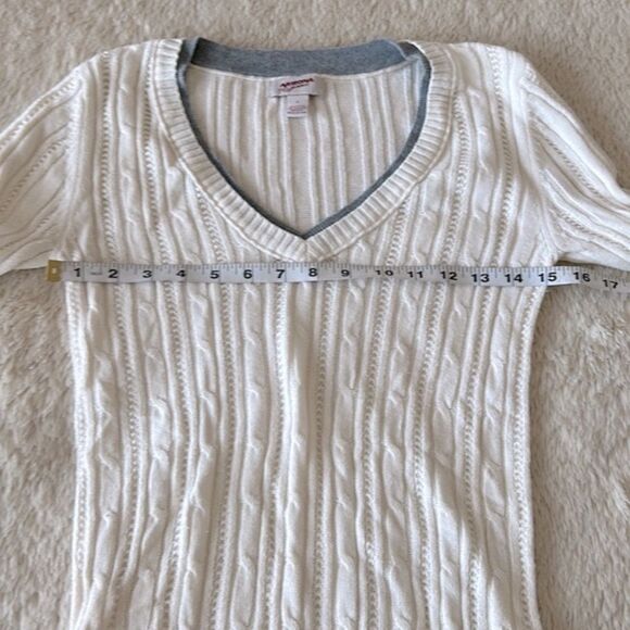 Arizona Jeans knit sweater gray and white size large - Picture 7 of 15